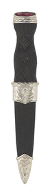 Imitation Thistle Sgian Dubh With Stone Top
