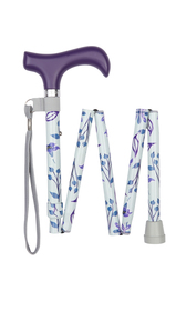 Mini Purple Floral Pattern Folding Stick