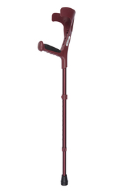 Red Comfy Grip Handle Adjustable Crutch