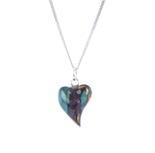 Small Quirky Heart Heather Pendant