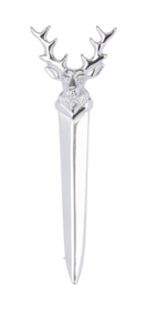 Stag Head Polished Kilt Pin
