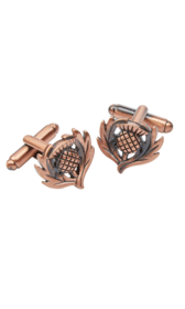 Traditional Thistle Copper Cufflinks