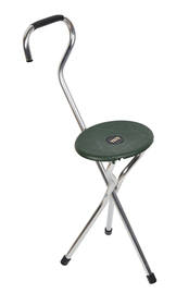 Trio Crook Green Folding Seat Stick