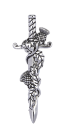 Wild Thistles Polished Kilt Pin
