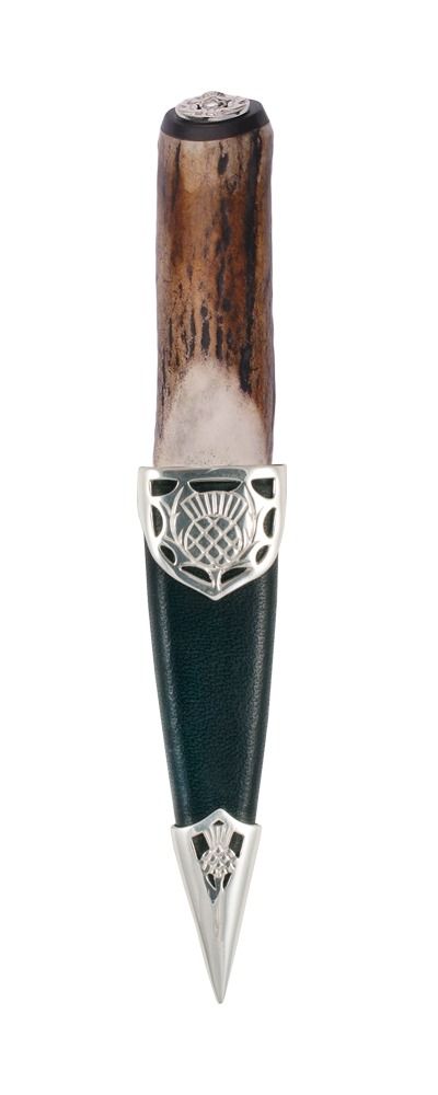 Staghorn Sterling Silver Sgian Dubh
