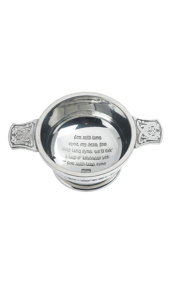 3" Auld Lang Syne Pewter Quaich