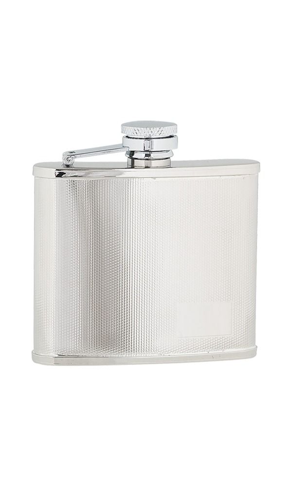 4oz Checked Stainless Steel Flask