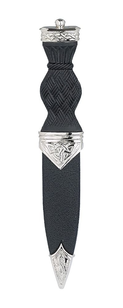 Celtic Plated Sgian Dubh With Plain Top