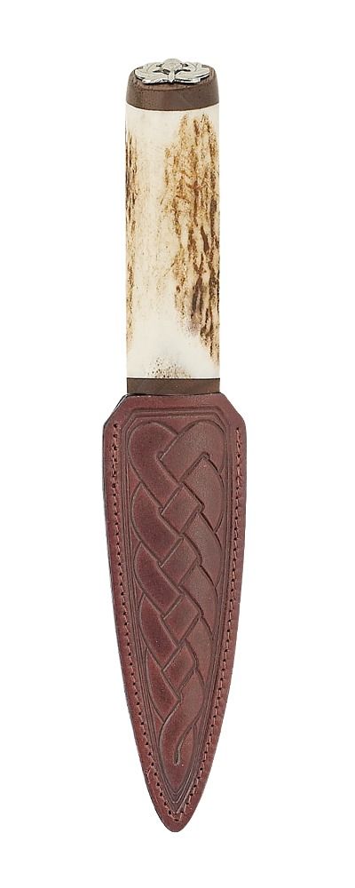 Scottish Staghorn Thistle Sgian Dubh With Walnut