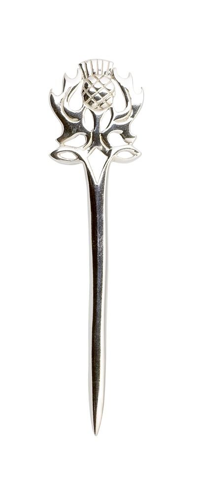 Scottish Thistle Silver Kilt Pin