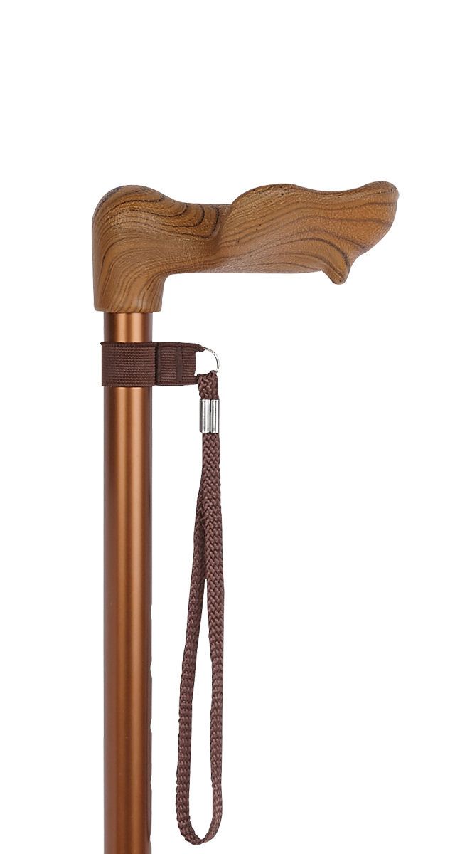 Anatomical Wood Effect Adjustable Stick (right-hand)