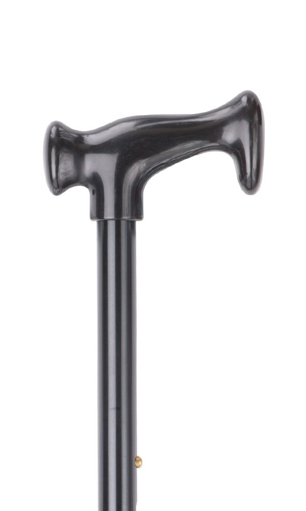 Adjustable Black Moulded Handle Stick