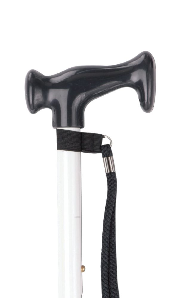 Adjustable White Moulded Handle Stick