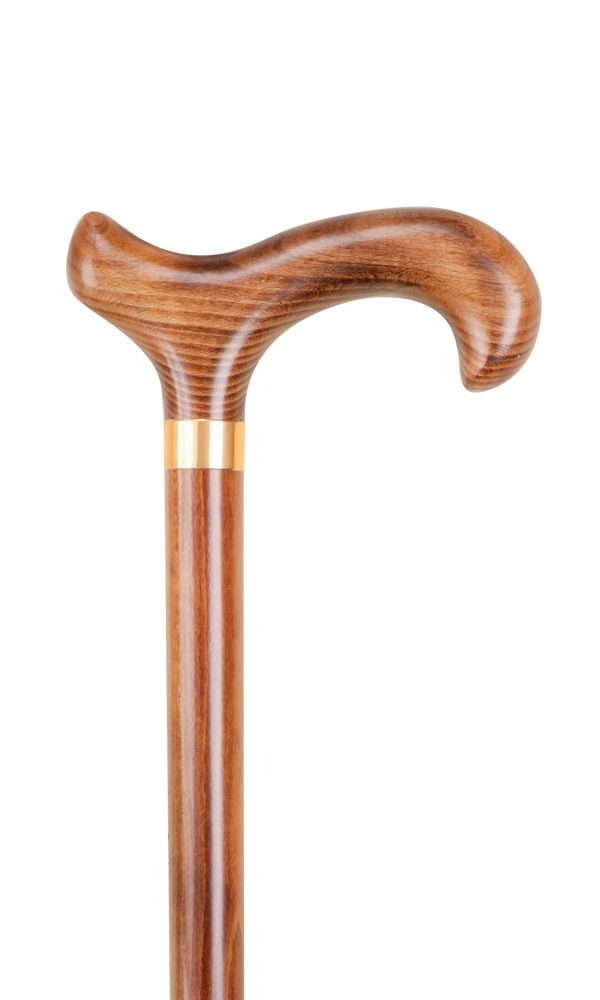 Flame Scorched Derby Walking Stick
