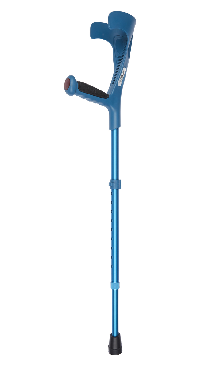 Aqua Blue Comfy Grip Handle Adjustable Crutch