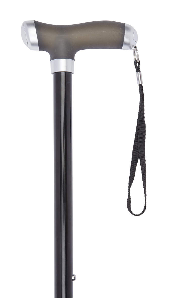 Black Extra Comfy Gel Grip Handle Adjustable Stick
