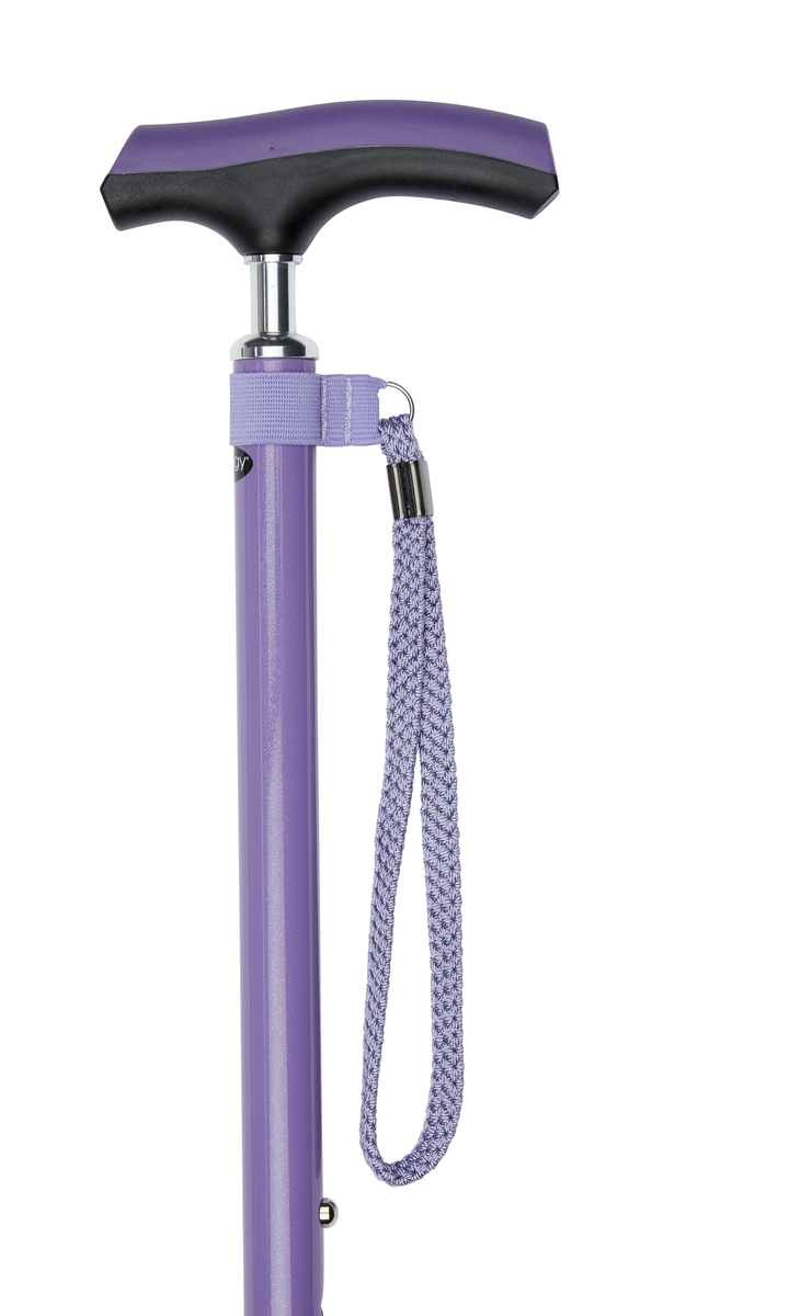 Lilac Comfy Grip Handle Adjustable Stick