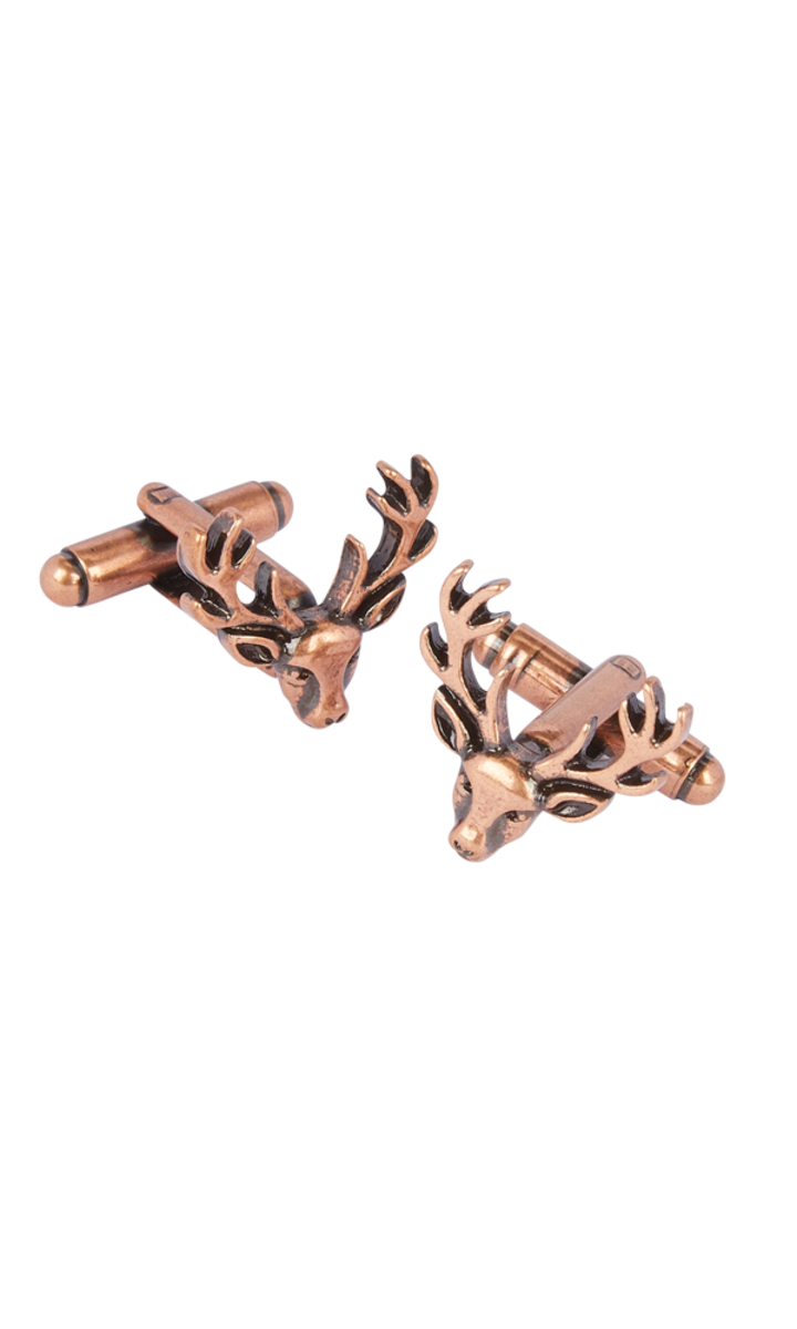 Stag Head Copper Cufflinks 