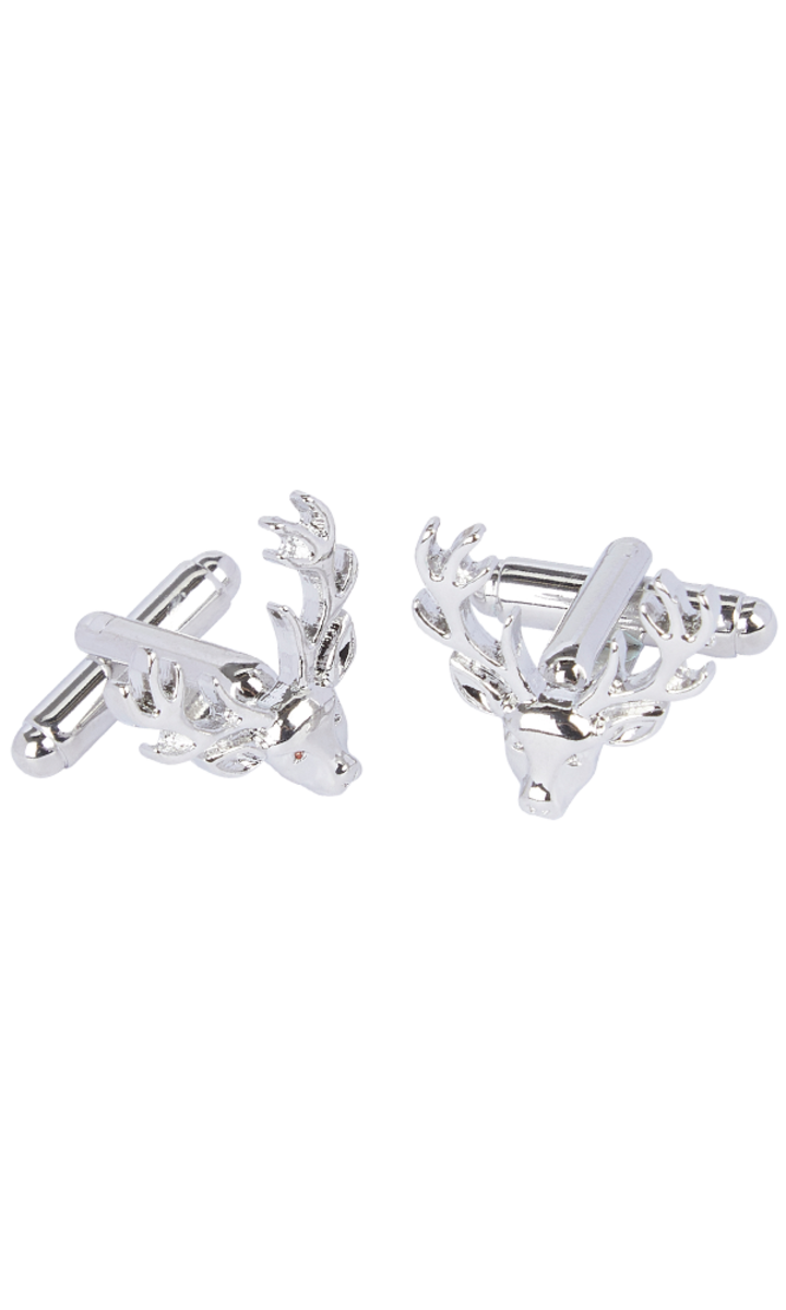 Stag Head Polished Cufflinks 